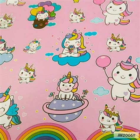 Jual Kertas Kado Motif Unicorn AN200611 Shopee Indonesia