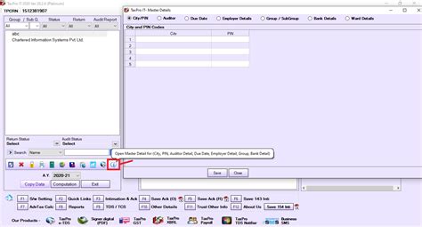 Master Details Taxpro Help