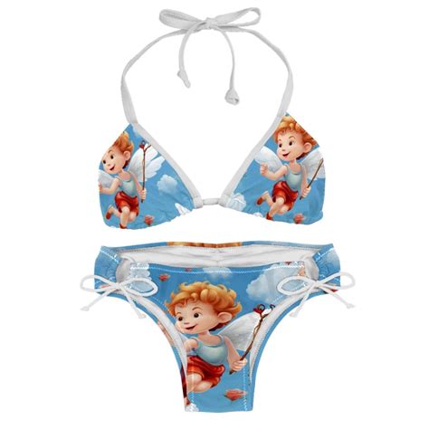 Cupid Chic One Piece Swimsuits Bikini Set Detachable Sponge