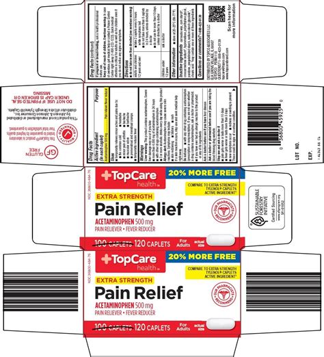 Topcare Pain Relief Tablet Topco Associates Llc