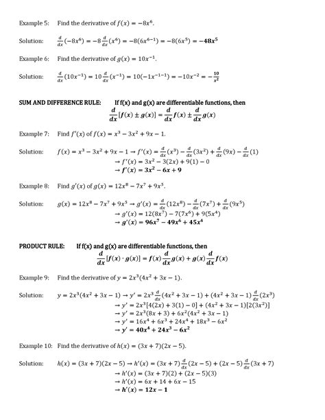 Solution The Differentiation Rules For Algebraic Functions Studypool