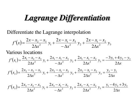 Ppt Lecture 18 Numerical Differentiation Powerpoint Presentation