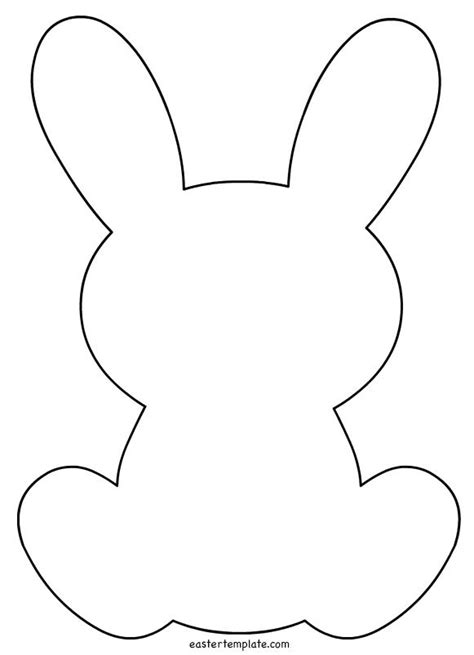 bunny outline Sitting bunny pattern use the printable outline for ...