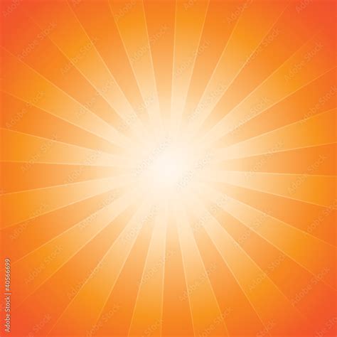 Orange Burst Rays Background Stock Vector Adobe Stock