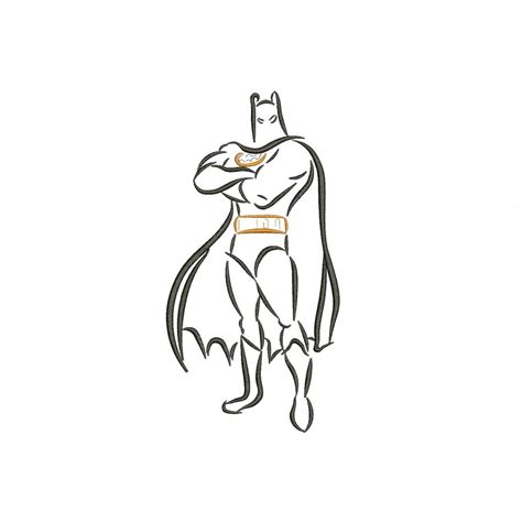 Batman Embroidery Batman Sketch Embroidery Design