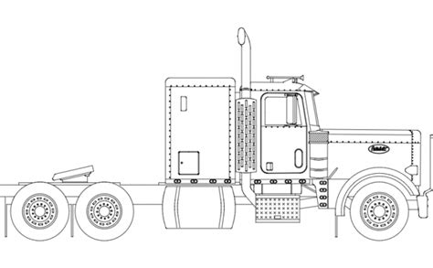 Peterbilt Truck Dxf File Cnc File