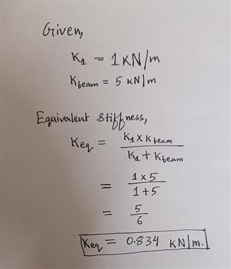 Solved Determine The Equivalent Stiffness Of The Systems In