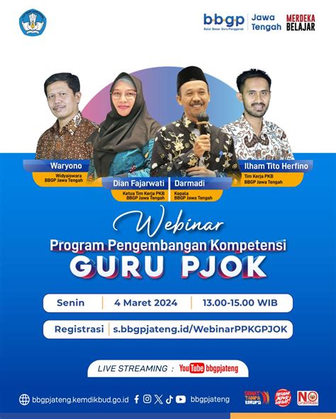 Webinar Program Pengembangan Kompetensi Guru Pjok Bbgp Provinsi Jawa