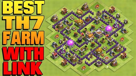 New Best Th7 Trophy Farming Base 2020 Th7 Base With Copy Link Clash Of Clans Youtube