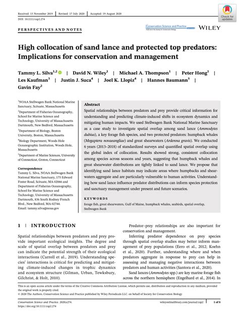 (PDF) High collocation of sand lance and protected top predators ...