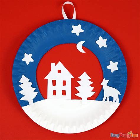 Winter Paper Plate Craft - Easy Peasy and Fun