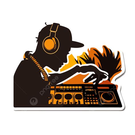 dj silhouette vector