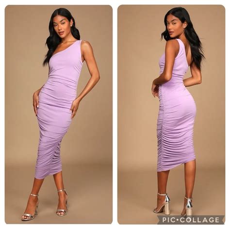 Lulus Dresses Nwt Lulus Total Appeal Lavender Ruched Oneshoulder