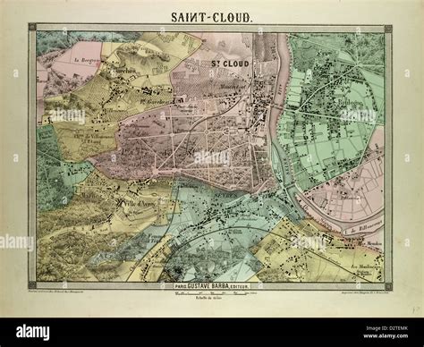 MAP OF SAINT-CLOUD FRANCE Stock Photo - Alamy