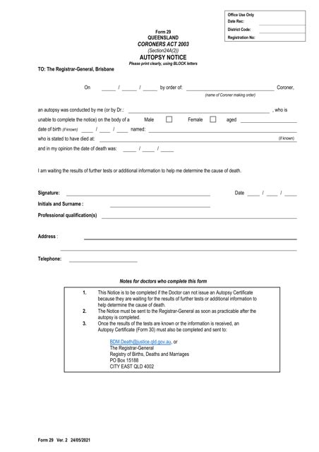 Autopsy Report Templates Pdf Download Fill And Print For Free