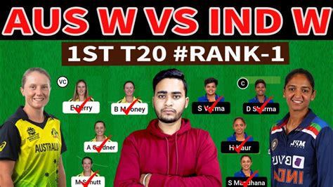 Aus W Vs Ind W Dream11 Prediction Aus W Vs Ind W Dream11 Team Aus W