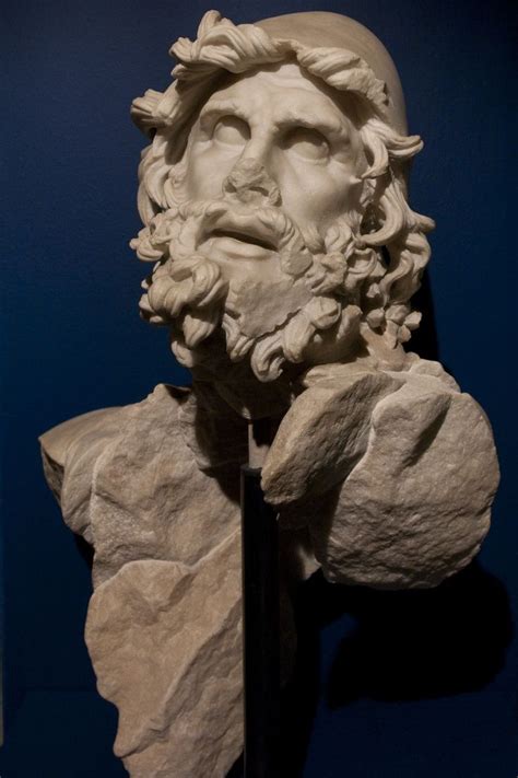 Remains of an ancient Greek sculpture of Odysseus, marble, Vatican