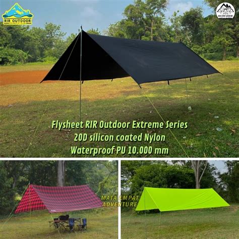 TENDA Flysheet 3x3 3x4 Meters 4x6 Meters Waterproof Nylon 20D PU 5000mm