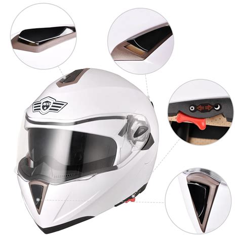 AHR DOT Full Face Flip Up Motorcycle Helmet Dual Visor Motocross Racing