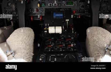 Corporate Jet Cockpit Slider Shot Beechjet Stock Video Footage - Alamy