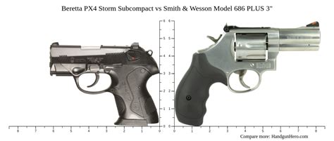 Beretta PX4 Storm Subcompact Vs Smith Wesson Model 686 PLUS 3 Size