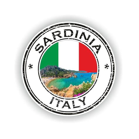 Sardinia Italy Seal Sticker Round Flag for Laptop Book Fridge Guitar ...