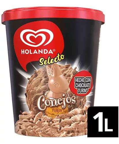 Bote De Helado Holanda Sabor Conejos De Chocolate Turin 1 L Meses Sin Interés