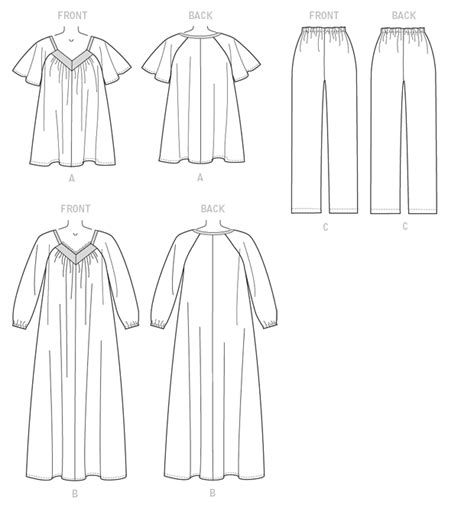 Kwik Sew Women S Top Nightgown And Pants