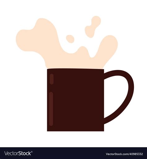 Splashing Cup Of Coffee Royalty Free Vector Image