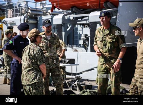 Bornholm Island Denmark June 9 2018 Vice Adm Lisa M Franchetti Commander U S 6th Fleet