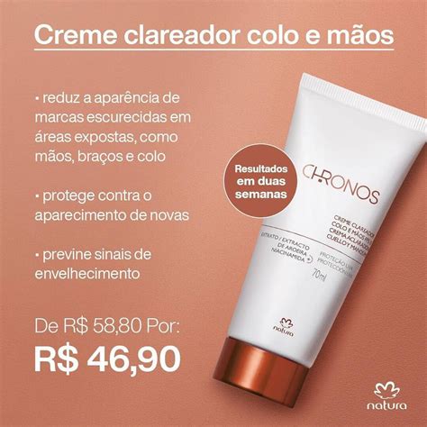 Creme Clareador Colo E N Os Chronos Reduz A Apar Ncia De Marcas