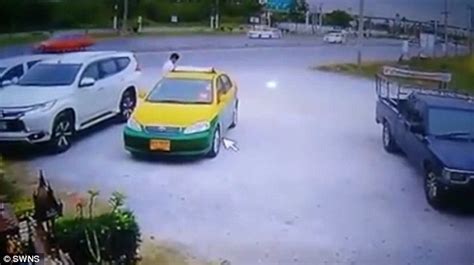 Thai Taxi Driver Left With Injuries After Being Crushed By An Out Of