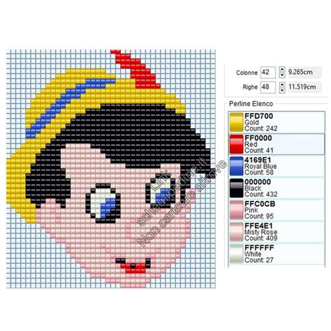 Pinocchio Schema Perline Da Stirare Pyssla Hama Beads X