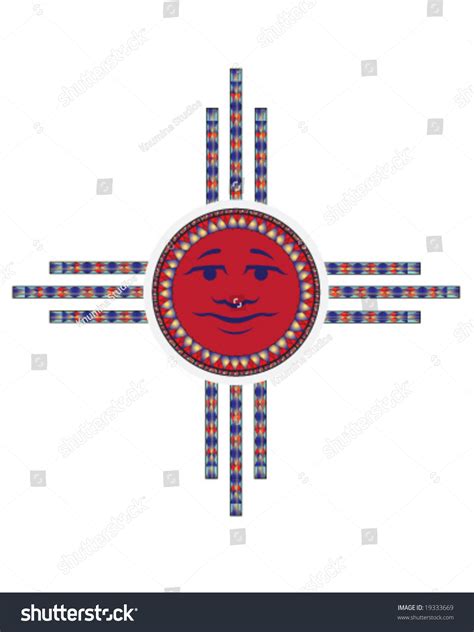 Vector Hopi Sun Symbol Sun Face Stock Vector Royalty Free 19333669