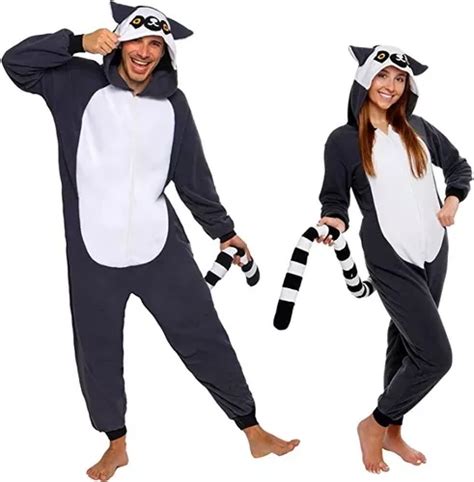 Disfraz Kigurumi Pijama De Lemur Damas Adultos Unisex Meses Sin Inter S