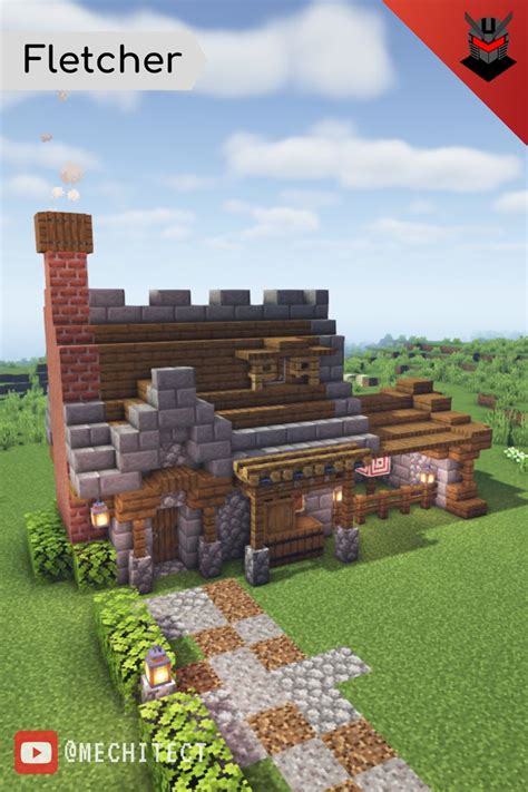 Minecraft Medieval Fletcher | Minecraft houses, Minecraft house designs, Cute minecraft houses