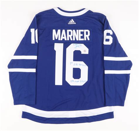 Mitchell Marner Signed Maple Leafs Jersey Inscribed St Nhl Hat Trick