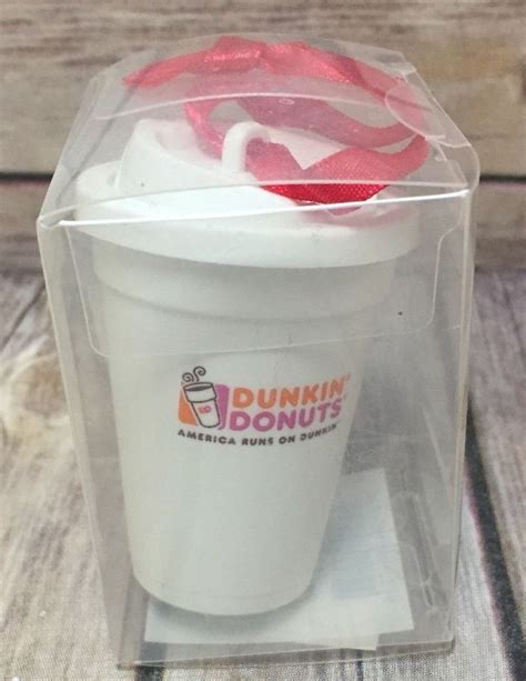 New Dunkin Donuts Ornament Elf Munchkins Snow Globe Pink Ball You