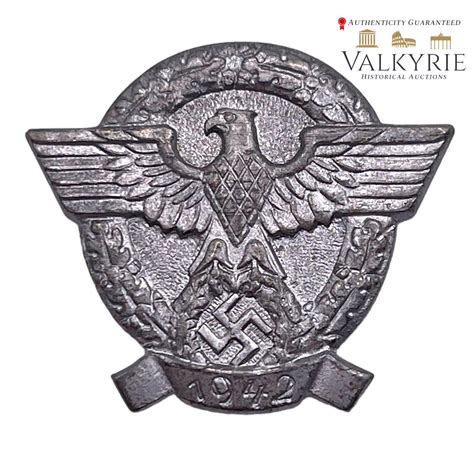 Bid Now: German WWII Nazi Badge 1942 - Invalid date MST