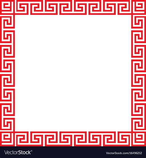 Chinese decorative square frame Royalty Free Vector Image