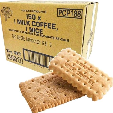 Arnotts Biscuits Portions Milk Coffee And Nice Individual Wrap 150 Pack Carton Bulk Box Big W