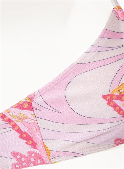 Janthee Bralette Bikini Top Kelly In Rosa Helllila Ecru