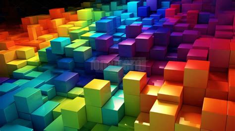 Abstract Cube Vortex Rainbow Background Wallpaper Rainbow Rainbow