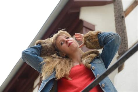 Premium Photo Low Angle View Of Woman Looking Away