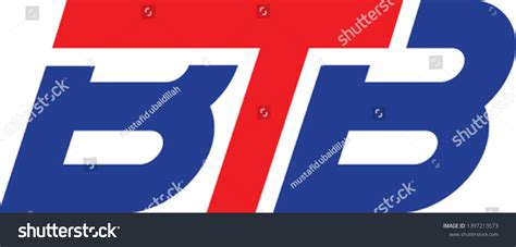 Creative Letter BTB Logo Design Blue And Red Royalty Free Stock