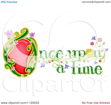 Cartoon Of Once Upon A Time Fairy Tale Text - Royalty Free Vector Clipart by BNP Design Studio ...