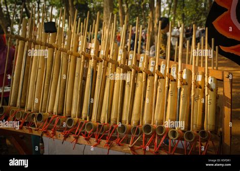 Angklung Traditional Indonesia Music From Sunda West Java Made From