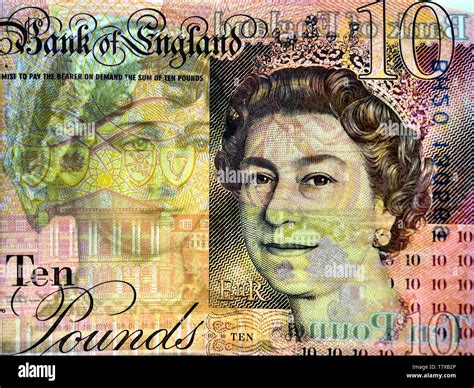 Jayne Austin Watermarkon British 10 Pound Note Stock Photo Alamy