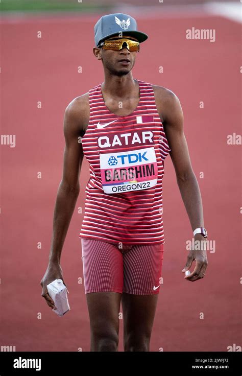 Mutaz Essa Barshim Of Qatar Competing In The Mens High Jump At The