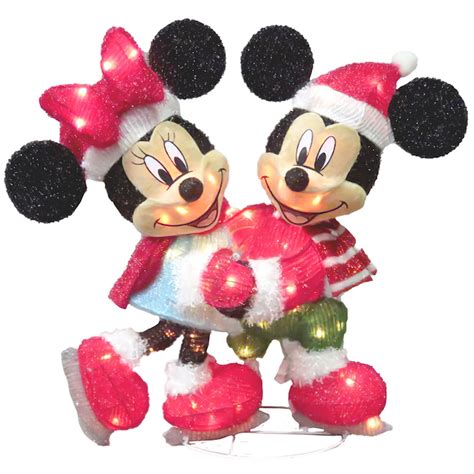 Disney Indoor Outdooor Mickey Minnie Skating With Lights Rona